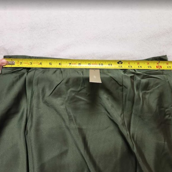 New women's S J Crew Gwyneth slip midi skirt in Utility Green - Picture 7 of 10